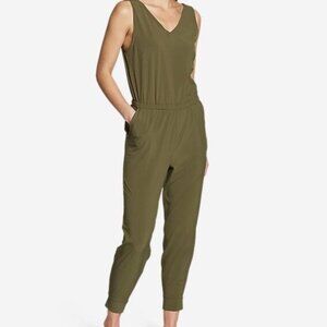 Eddie Bauer Departure jumpsuit Black Women Size Medium Sleeveless NWT